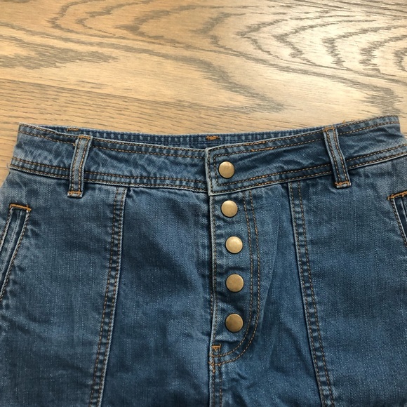 Free People denim Mini Skirt - Picture 3 of 4